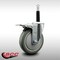 Service Caster 5'' SS Gray Poly Swivel 3/4'' Expanding Stem Caster Total Lock Brake SCC-SSEXTTL20S514-PPUB-34 - alternate 2